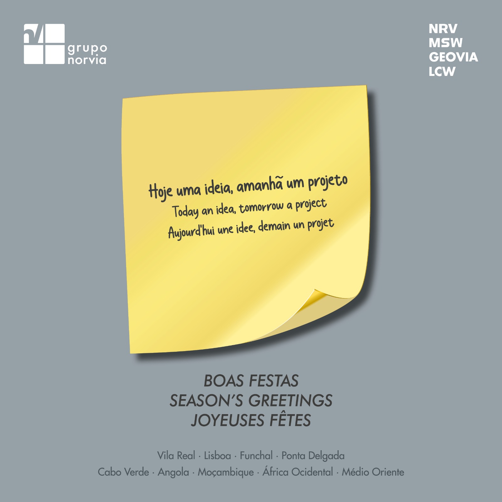 Today an idea, tomorrow a project. Season's greetings!